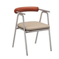 Ensemble de table et de chaises de style industriel moderne en acier inoxydable pour restaurant, café, salon de thé, pâtisserie