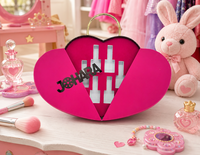 Caja de Regalo en Forma de Corazón, Empaque Cosmético, Caja Rosa con Asa, Inserto para Perfume, Lápiz Labial, Joyería, San Valentín, Personalizada, Venta al Por Mayor, OEM