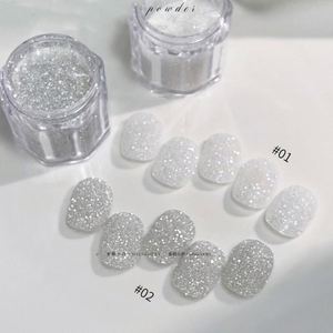 1 pot de paillettes argentées scintillantes pour ongles, <span class=keywords><strong>poudre</strong></span> de <span class=keywords><strong>sucre</strong></span> diamantée réfléchissante, cristaux de fée, <span class=keywords><strong>poudre</strong></span> de <span class=keywords><strong>sucre</strong></span> pour ongles, manucure holographique - Product Image 3