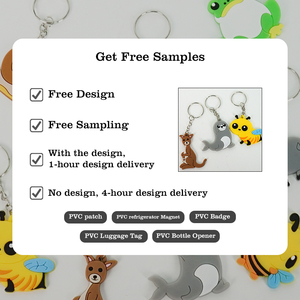 Designer Round Wristlet <b>Keychain</b> Soft PVC Business Key Ring Holder With Personalized Logo - Product Image 6