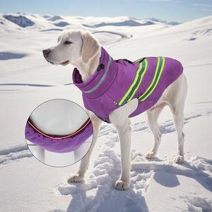 Fabricante al por mayor impermeable cálido invierno perro abrigo con rayas reflectantes - Product Image 2