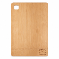 Planche à découper en bambou écologique, durable et légère, 20x30cm, rectangulaire, avec trou carré, pour cuisine, vente en gros, OEM