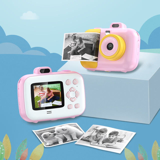 One-Key Printing Mini Instant Camera with Thermal Print 42MP 16X Zoom CMOS Sensor TF Card Support Portable Design