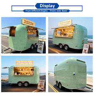 Remorque de restauration vintage commerciale, petit camion de restauration pour shawarma, barbecue, ramen, restaurant mobile avec cuisine complète et véhicule - Product Image 2