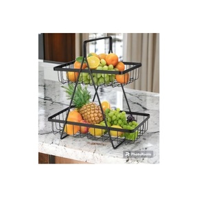 Panier de rangement en métal de style industriel pour fruits, légumes et décoration intérieure, disponible au meilleur prix auprès d'un fournisseur indien - Product Image 1