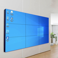 Monitor Video Wall QLED 55 Inci dengan Bezel Tipis 1.8mm 8mm untuk Periklanan Bandara dengan Dukungan Animasi, Berperingkat IP66