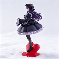 Figurine d'action avec base en coeur 1/12 échelle Anime FigureStanding Pose figurines d'action modèle décor de bureau