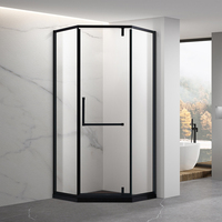 Cabine de douche d'angle de luxe sans cadre en verre trempé Foshan