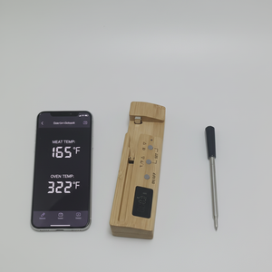 IP67 มินิไร้สายบลูทูธดิจิตอลเครื่องวัดอุณหภูมิในห้องน้ำจอแสดงผล LCD อัตโนมัติบาร์บีคิวใช้ทำอาหารอุณหภูมิเนื้อสัตว์ 0-100 แบตเตอรี่ - Product Image 3