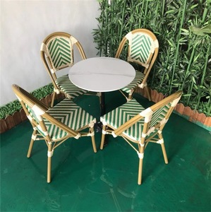 <span class=keywords><strong>PE</strong></span> mây cafe Bàn và ghế thiết lập cho nhà hàng ngoài trời đồ nội thất - Product Image 3