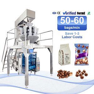 Machine d'emballage automatique pour petites entreprises, pour peser et emballer des aliments, des grains de café, des noix, du sucre - Product Image 1