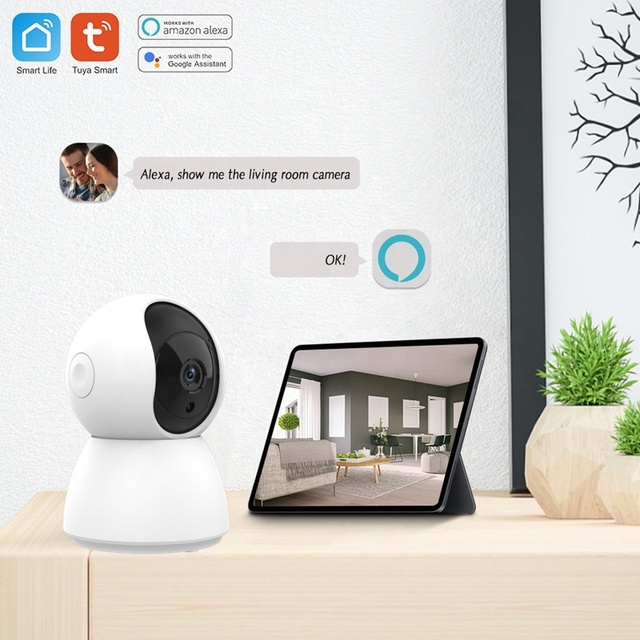 Tuya Smart Home WiFi Wireless Cameras IP Cam 2 Mega Pixels 1080P HD Indoor Network Camera with IR LED Night Vision