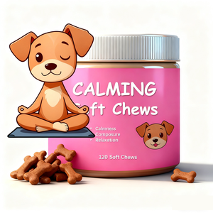 कुत्तों की चिंता राहत पूरक कुत्तों के लिए शांत करने के लिए कुत्ते शांत करने वाले तूफान के लिए इलाज करता है - Product Image 2