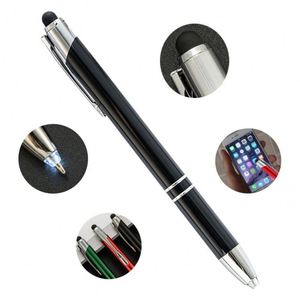 2022 New 3 in 1 Metal Aluminium Stylus Led <b>Pen</b> With Logo Printing Made in China Multifunction <b>Multi</b> <b>Color</b> Tool Roller Ball Gift - Product Image 1