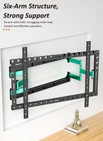 DY820L diseño Simple 360 grados rotación oculta TV montaje en pared 55-120 pulgadas LCD LED Plasma Swing TV montaje en pared para ahorrar espacio