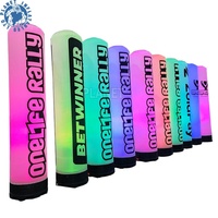 2mH Publicité gonflable Totem Gonflable Colonne Portable Décoration Gonflable Pylône LED Éclairage tube Pilier