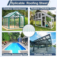 Panneau de toiture ondulé en polycarbonate transparent, anti-UV, étanche et durable, pour serre et éclairage naturel, facile à découper