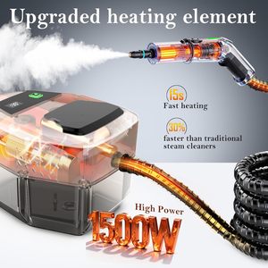 <span class=keywords><strong>Nettoyeur</strong></span> <span class=keywords><strong>Vapeur</strong></span> Portable 1,8 L Grand Réservoir Chauffage Rapide en 15s Protection Anti-Brûlure à Sec Poignée Réglable sur 3 Niveaux pour Salles de Bain et Joints de <span class=keywords><strong>Carrelage</strong></span> Domestiques - Product Image 4