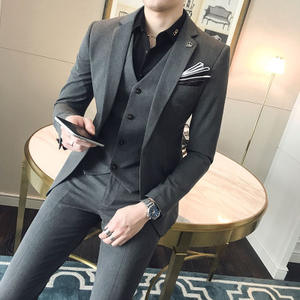 Nanchang Xihui Wedding Men si adatta ai vestiti da <span class=keywords><strong>uomo</strong></span> di colore grigio - Product Image 4