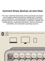 Clavier mécanique sans fil Bluetooth POP KEYS avec interrupteurs TTC Tea Shaft, combo USB pour ordinateur portable et ordinateur de bureau
