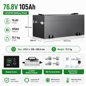 Programa de Distribución de Baterías de Litio de Alta Capacidad, Batería de Ciclo Profundo de 51.2V 65Ah para Carrito de Golf, Triciclo Eléctrico, Vehículo Turístico - Product Image 5