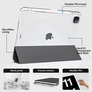 Custodia magnetica scorrevole Smart <span class=keywords><strong>Cover</strong></span> rimovibile in cristallo trasparente custodia posteriore antiurto <span class=keywords><strong>per</strong></span> <span class=keywords><strong>iPad</strong></span> Pro 11 <span class=keywords><strong>air</strong></span> 11 A17 11th Gen 11" - Product Image 4