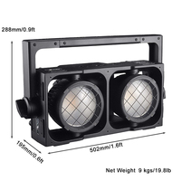 Igreslite CRI≥95 2x300W RGBAWW LED Blinder IP65 Resistente al Agua DMX512/RDM Iluminación de Escenario para Conciertos y Eventos