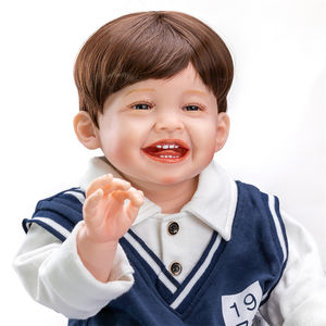 NPK 30 pouces/75 cm Big Reborn Toddler Boy Doll Réaliste Véritable Poupée Reborn en Silicone faite à <span class=keywords><strong>la</strong></span> main pour cadeau Baby Doll - Product Image 6
