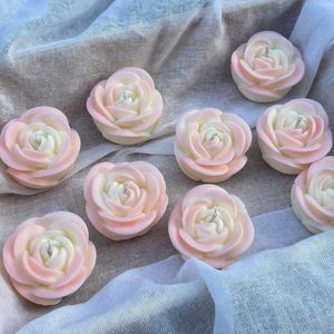 Vela Aromática con Forma de Rosa LANJO, Vela de Cera de Soja Creativa con Diseño Floral, Adorno para Bodas, Día de San Valentín, Recuerdos para Despedidas de Soltera - Product Image 1