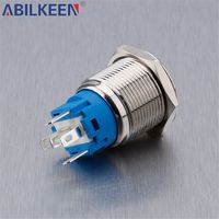 Interrupteurs lumineux lumineux bouton poussoir 19mm 12V IP67 pour armoires de commande industrielles panneaux d'équipement Installation facile