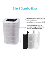Vente flash : Grand purificateur d'air CADR avec filtre HEPA et écran numérique intelligent pour la maison