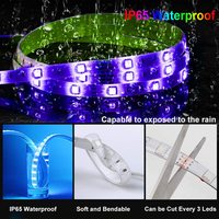Strip LED Tembaga RGB SMD5050 DC 12V 10M Roll IP33 Tahan Air Fleksibel Kontrol Aplikasi Dapat Diredupkan 5000K Siang Hari Super Terang
