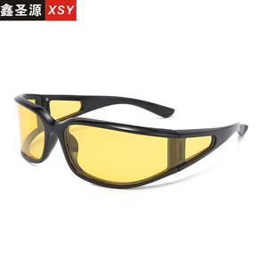 Gafas de Sol de Visión Nocturna Xsy con Lentes Amarillas, Montura de PC, Unisex, Gafas de Ciclismo con Protección UV400 - Product Image 1