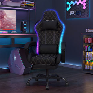 AJUNION RGB LED <strong>Gaming</strong> <strong>Chair</strong> With Remote Control Adjustable Height Computer <strong>Chair</strong> PU Leather Racing Style For Gamers - Product Image 1