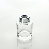 Nouveauté Transparent 50ml 100ml 150ml cylindre verre bois bâton vide maison parfum diffuseur bouteille