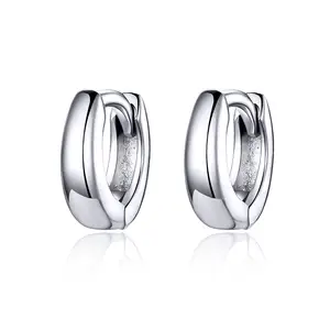Jiangyuan Low MOQ Wholesale 925 Sterling Silver Earrings For Women luxury Jewelry Full Zircon Hoop Earrings