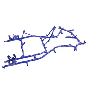 Op Maat Gemaakte Tweezits Eenvoudige Rode Rollende Quad Poedercoating Benzine Go Kart Frame