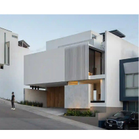 Villa préfabriquée moderne en acier léger, maison modulaire à structure en acier, éco-responsable, isolée, pour l'Europe