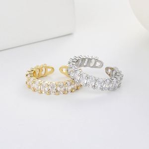 Geometric Zircon Open <b>Ring</b> Dainty Gold Silver Color Crystal Finger <b>Ring</b> Jewelry for Women Cubic Zirconia Open <b>Adjustable</b> <b>Rings</b> - Product Image 1