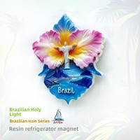 L'anima poetica di una persona cinese, magnete da frigorifero, icona brasiliana, adesivo magnetico 3D, decorazione per la casa, souvenir da viaggio, regalo