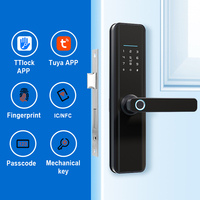 2026 untuk EY-528 Smart Lock Alexa App Sidik Jari Tanpa Kunci Wi-Fi/ Kontrol Jarak Jauh untuk Pintu Rumah Kayu/Aluminium/Baja