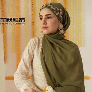 2024 New Arrival Heavy Industry High Quality Chiffon Embroidered <strong>Hijab</strong> Spring Summer Autumn Winter Available Muslim Ladies <strong>Hijab</strong> - Product Image 3