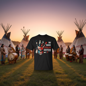 Camiseta No More Stolen Sisters Negra Unisex, Ropa Promocional - Product Image 3