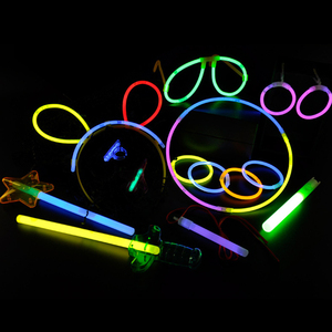 204 PCS đầy màu sắc Glow Sticks bên gói phụ kiện vui vẻ Nguồn cung cấp bên phát sáng tối phát sáng - Product Image 5