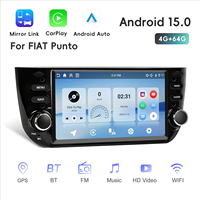 Radio Mobil Android 6.2 inci, Pemutar Multimedia untuk Fiat Punto, Wireless Carplay, Bluetooth, Navigasi GPS, Head Unit Stereo Mobil