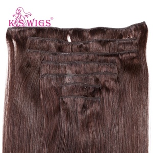 Extensions de cheveux naturels chinois Remy 100 % en gros, à clipser, cuticules alignées, double épaisseur, doux, sans perte, couleur claire, lisses naturels. - Product Image 6