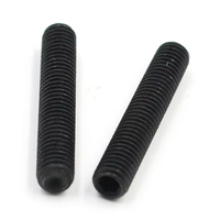 Vis sans tête DIN913 en acier au carbone 40Cr, oxyde noir, ASTM A193 B7, à six pans creux, grades 10.9 et 12.9, M1.6-M12, avec pointe plate