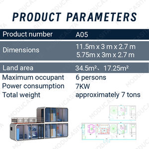 Casas Prefabricadas de 20/40 pies, Módulo Espacial Tipo Cápsula para Jardín, Cabaña Apple para Vivir y Trabajar - Product Image 2
