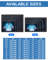 15.6\"-32\" Interactive Touch Screen Monitor USB Windows Android System IP65 Panel PC for Windows Android System for Interactive