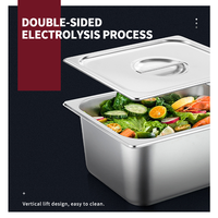 GEWINNER Kommerzieller Edelstahl im europäischen Stil 1/2 Anti-Jam GN-Pfanne Anti-Jamming Steam Pan Side Dish Container für Buffet